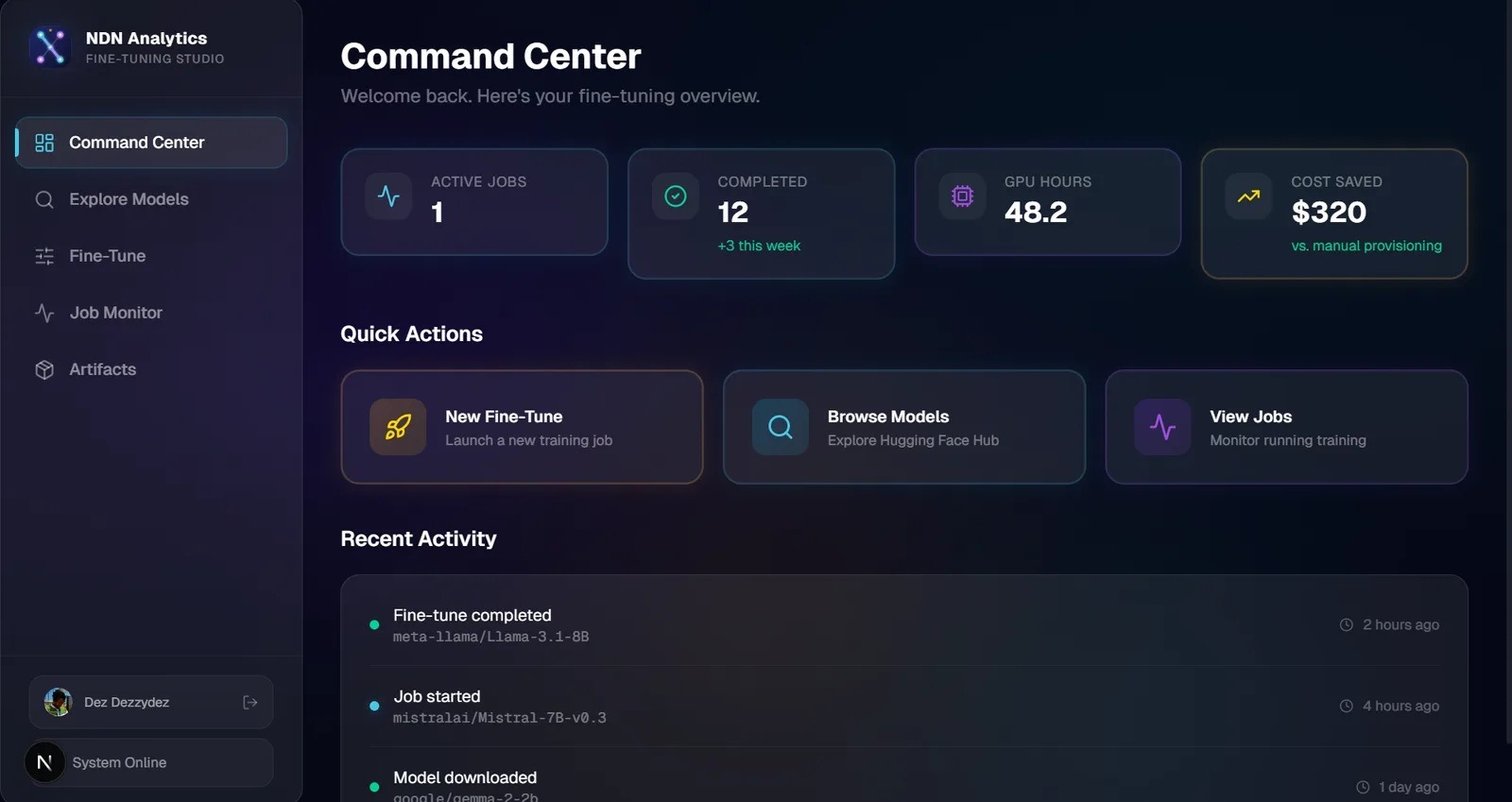 NDN Model Studio interface preview