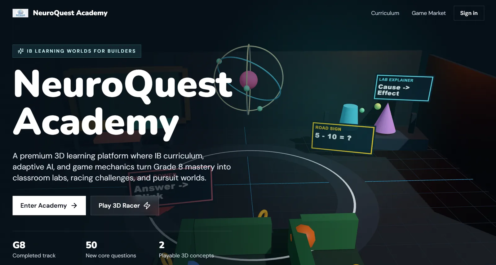 NeuroQuest interface preview