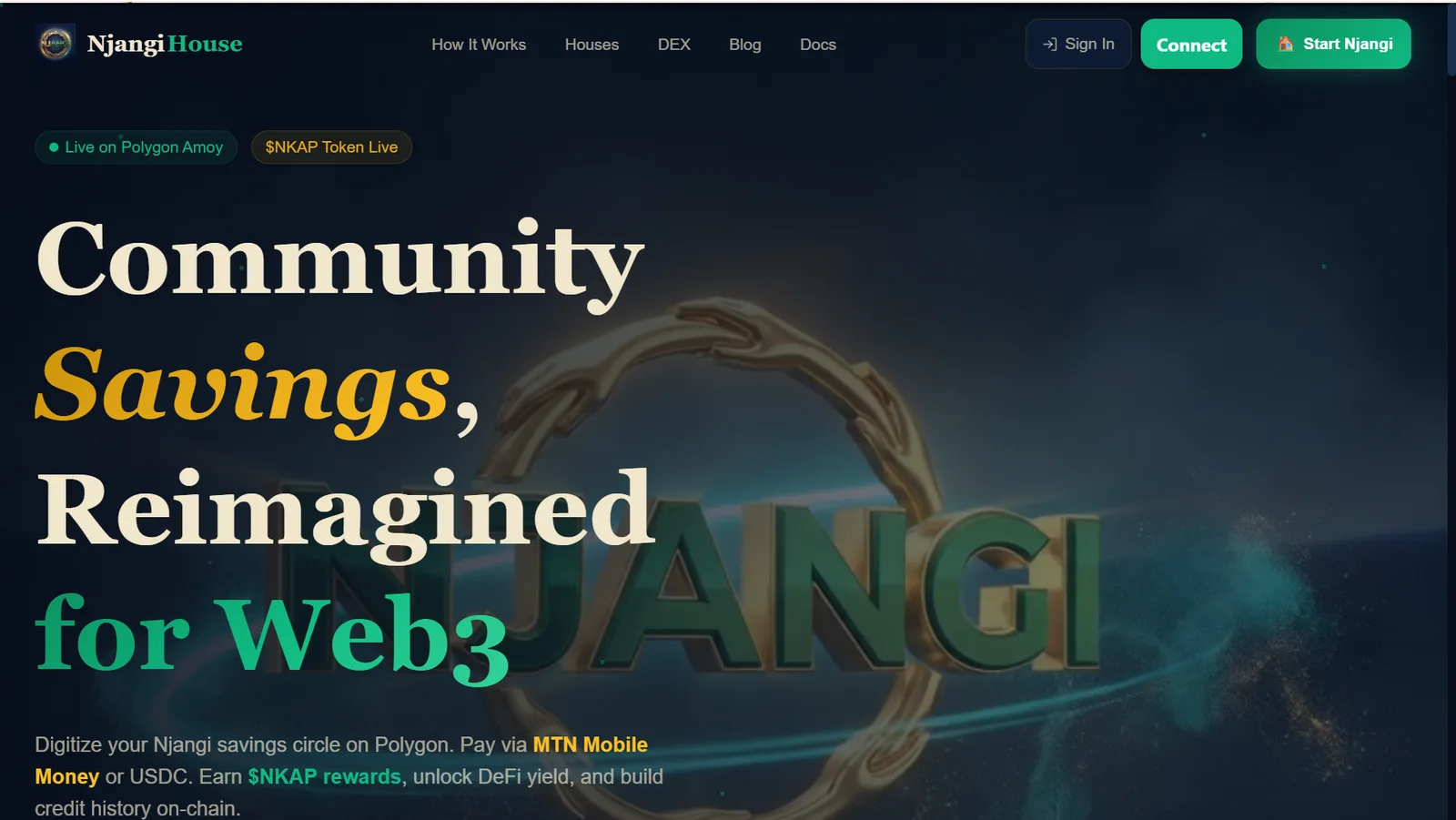 Njangi interface preview